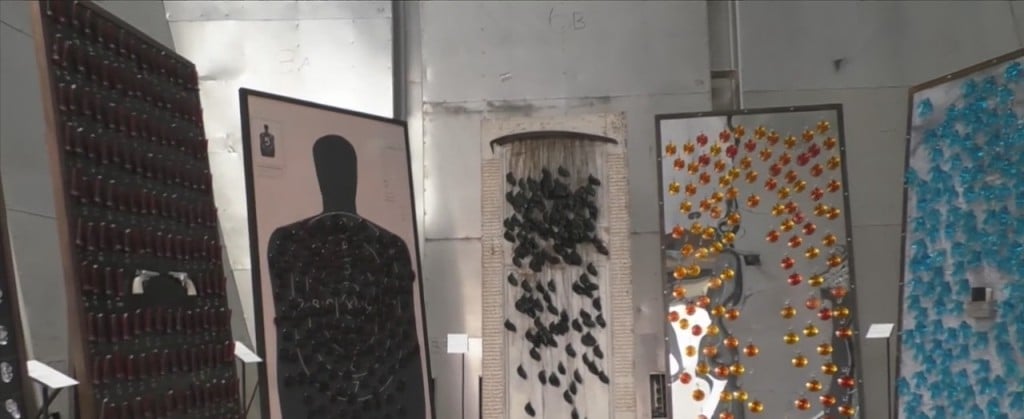 Sculpture Collection Representing Gun Violence Displayed At Ohr O’keefe