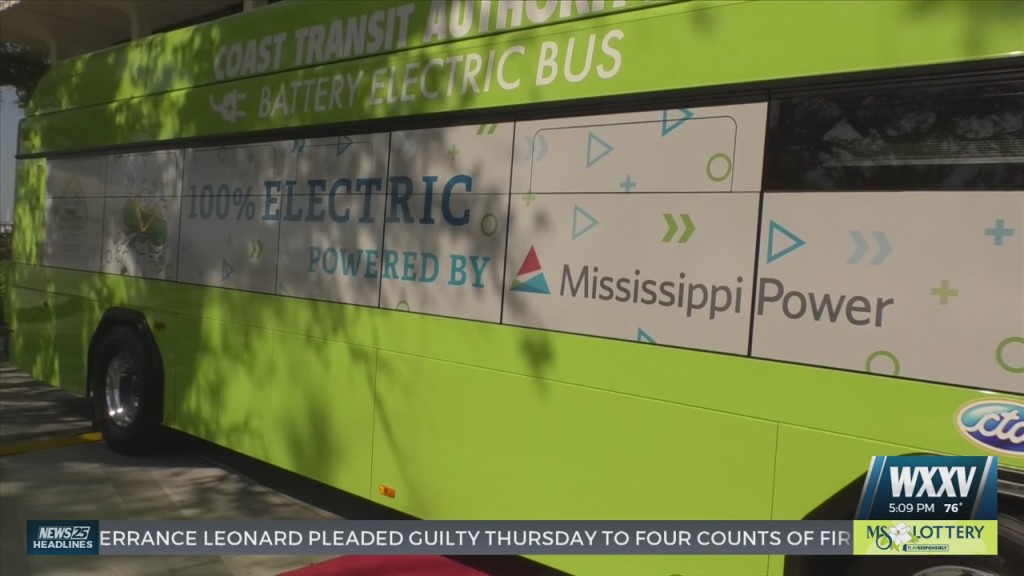 First Public Transit Electric Bus Unveiled In Gulfport