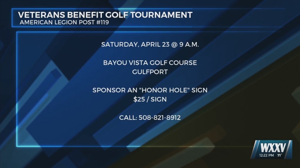 Veterans Benefit Golf Tournament Saturday, April 23rd