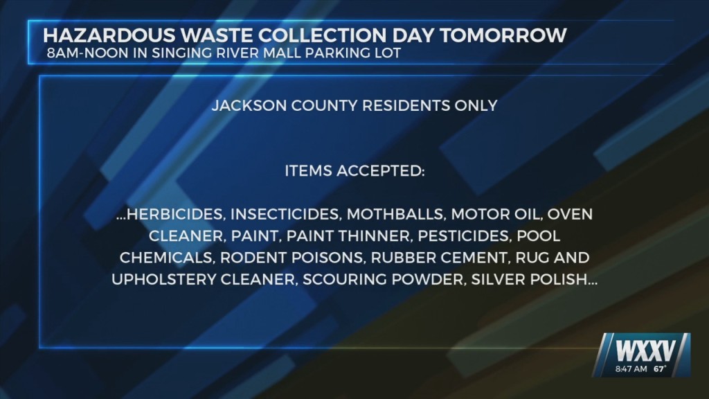 Household Hazardous Waste Collection Day In Jackson County Saturday