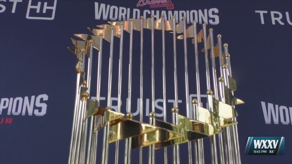 Atlanta Braves World Series Trophy On The Coast