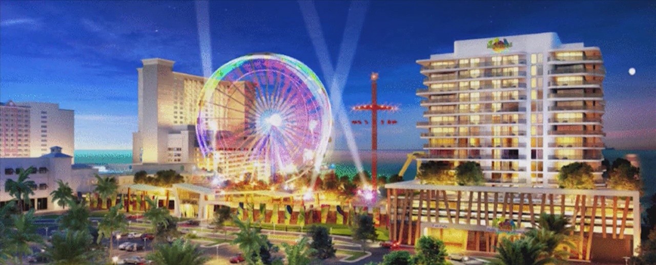 First pieces for giant Ferris wheel at Paradise Pier Fun Park arrive in