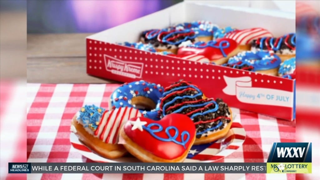 Wear Red, White, And Blue For A Free Donut At Krispy Kreme Until July 4th
