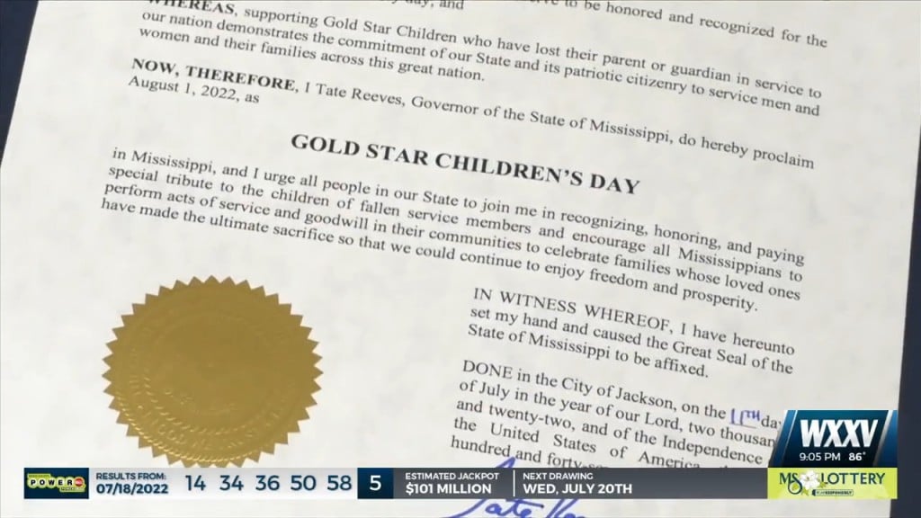 Ms Veterans Affairs Announces Gold Star Children’s Day