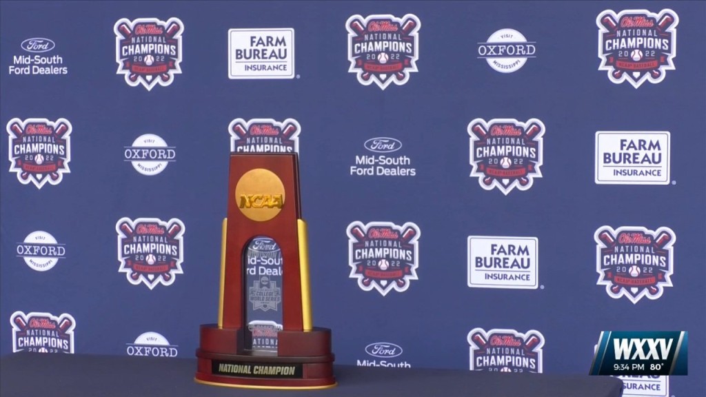 Ole Miss Baseball Championship Trophy Tour Stops At Mgm Park