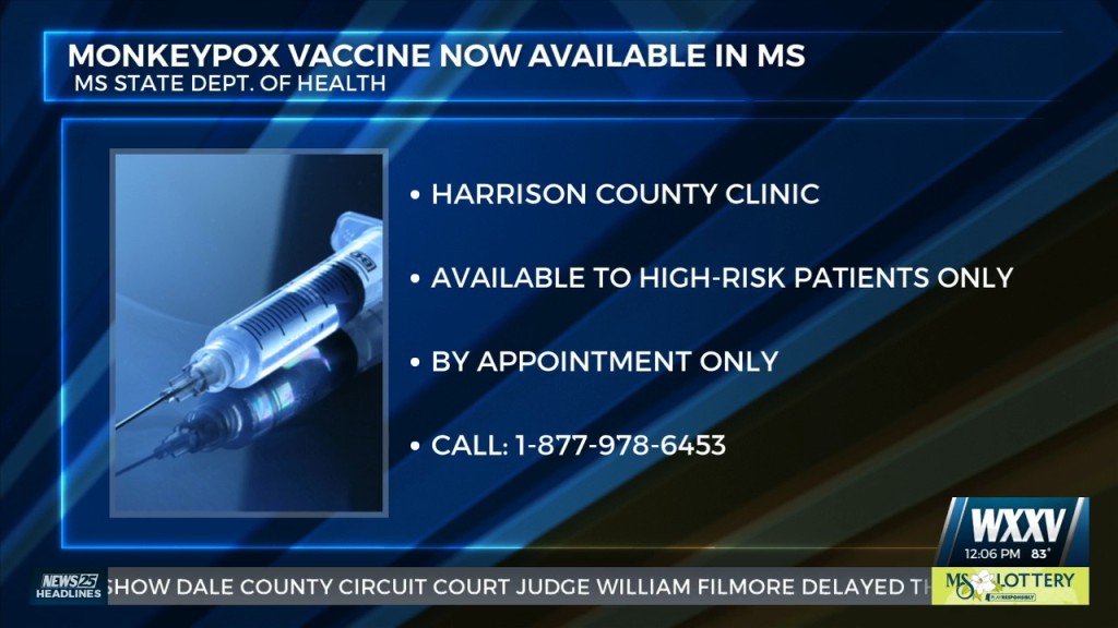 Monkeypox Vaccine Available To High Risk Patients In Mississippi