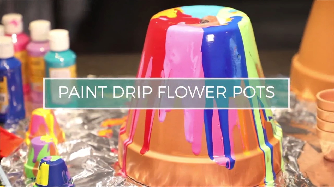 Mom to Mom Paint Drip Flower Pots WXXV News 25