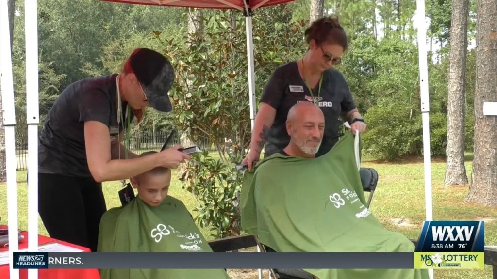 Attendees Of St. Baldrick’s ‘rock The Bald’ Event Donate/shave Hair For A Good Cause