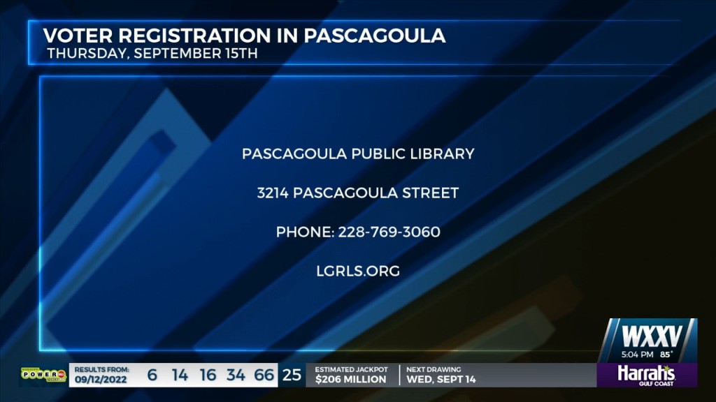 Voter Registration Event At Pascagoula Public Library