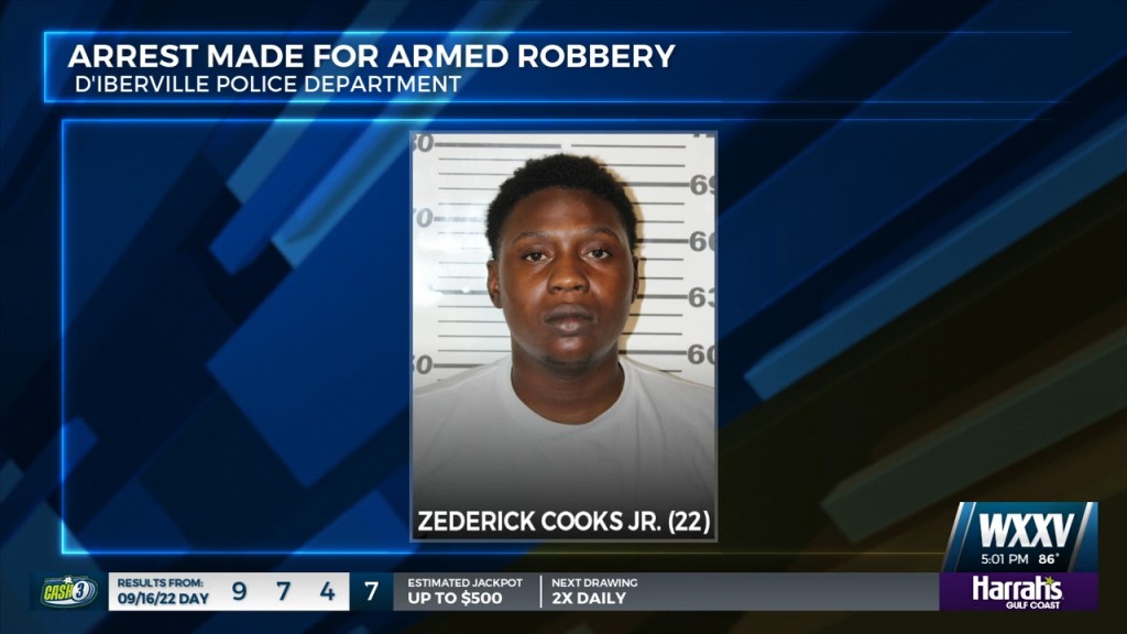 Arrest Made In Armed Robbery In D’iberville
