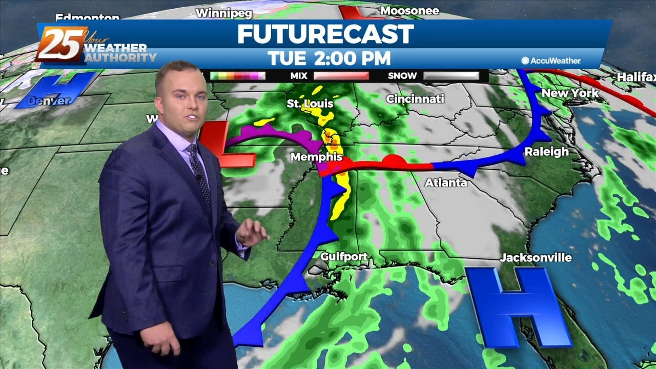 10/24 Jeff's cold front moving in Monday midday forecast - WXXV News 25