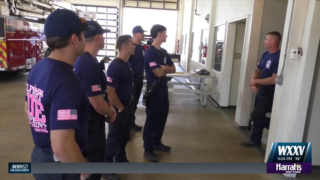 Gulfport Fire Department Shows Support For Breast Cancer Awareness