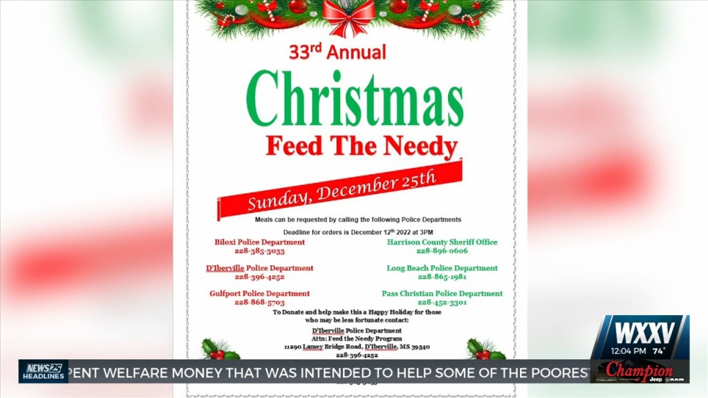 Christmas Feed The Needy Program Deadline Is December 12th