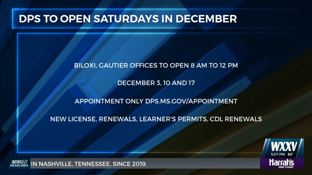 Department Of Public Safety To Open On Saturdays In December