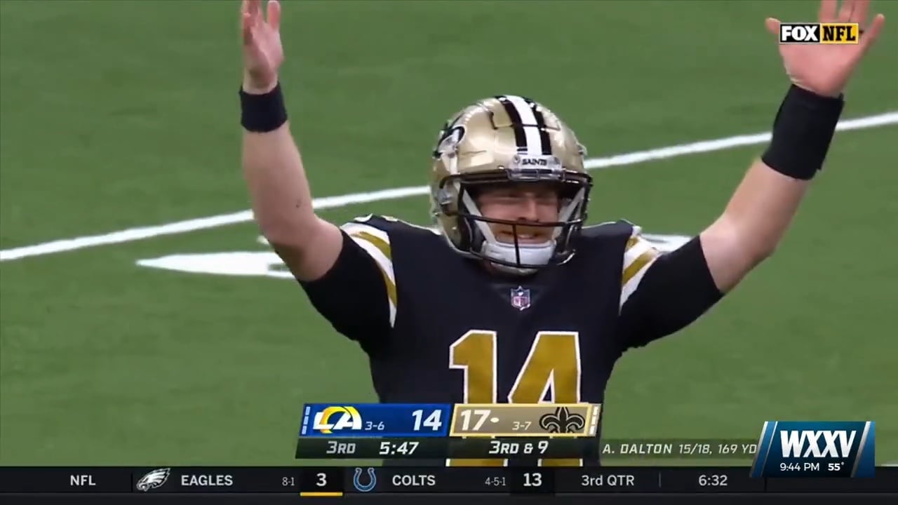 Andy Dalton passes for 3 TDs as Saints top Rams, 27-20