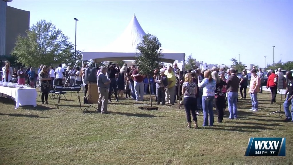Singing River Hospice Of Light Holding Tree Planting Ceremony