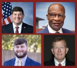 Current U.S. House Representative Steven Palazzo, and 2022 midterm candidates Johnny Dupree, Alden Johnson, and Mike Ezell