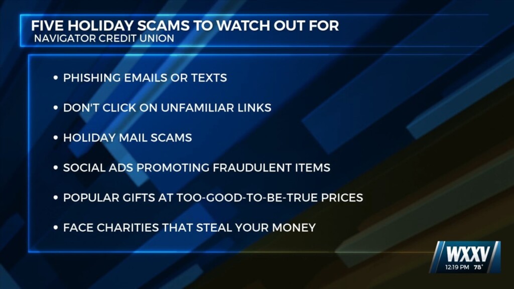 Navigator Credit Union: Beware Of Holiday Scams