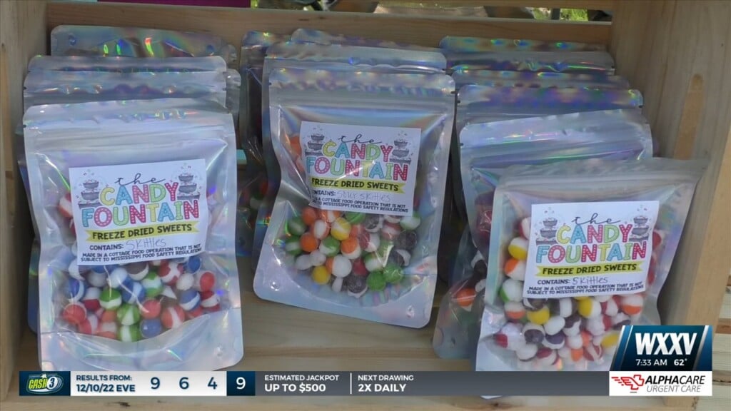 ‘candy Fountain Freeze Dried Sweets’ Getting Attention At Christmas On The Avenue In Long Beach