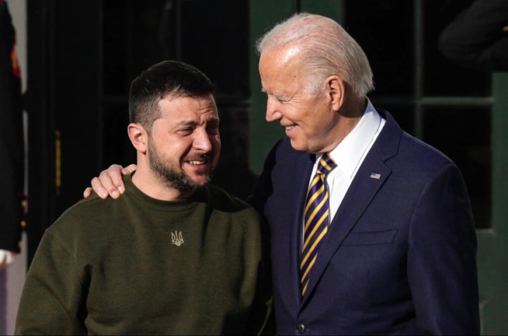Volodymyr Zelenskyy and President Joe Biden meet in Washington