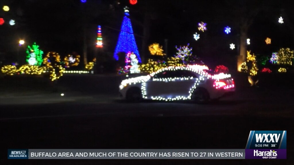 A Car Covered In Christmas Lights Brightens Spirits In Gulfport