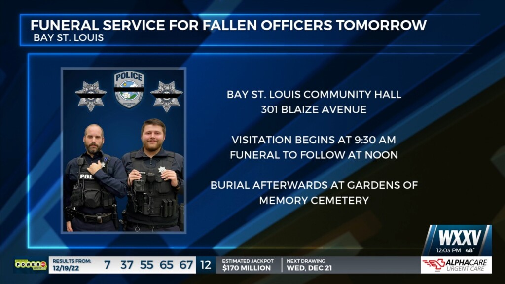 Funeral Service For Fallen Bay St. Louis Officers Tomorrow