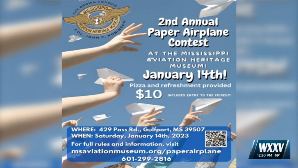 Paper Airplane Contest Saturday At Ms Aviation Heritage Museum