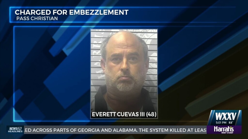 Charged For Embezzlement In Pass Christian