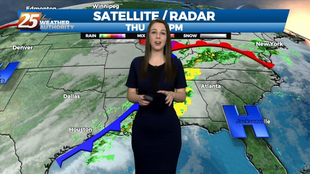 2/16 Brittany's "approaching Cold Front" Thursday Evening Forecast