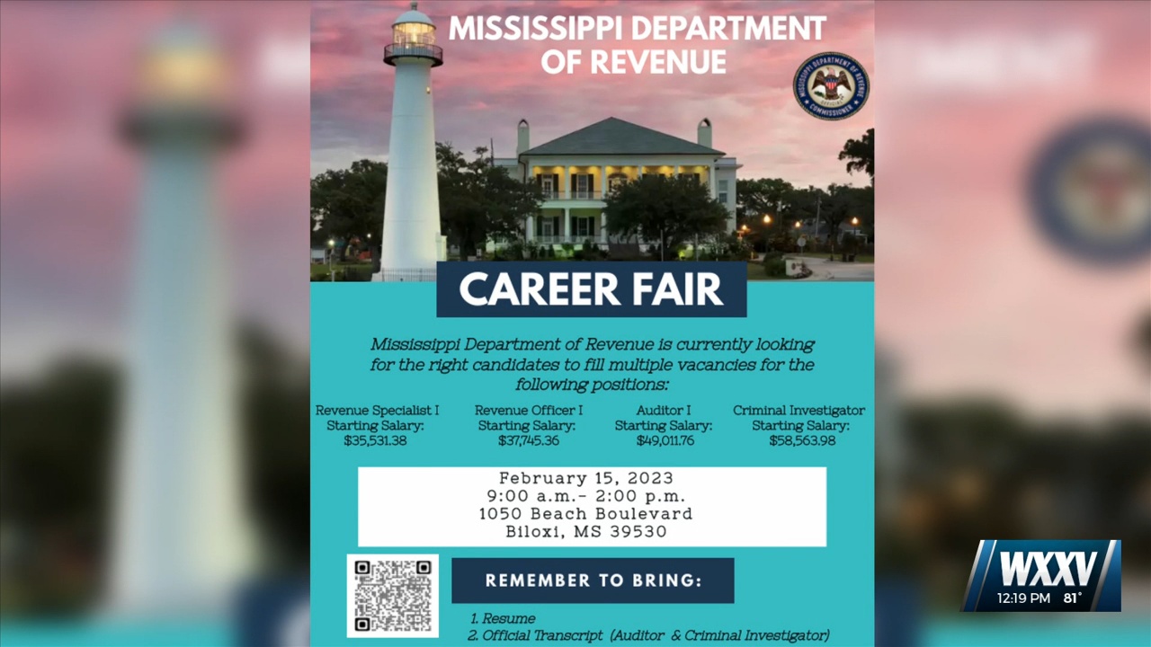 Mississippi Department of Revenue Career Fair WXXV News 25