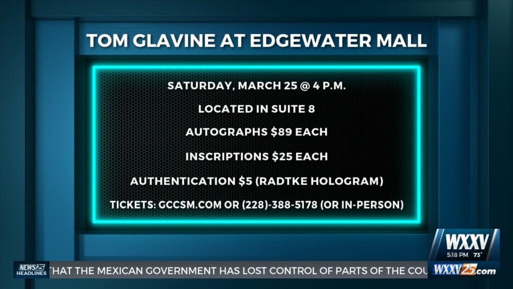 Braves Hall Of Famer Tom Glavine Signing Autographs At Edgewater Mall