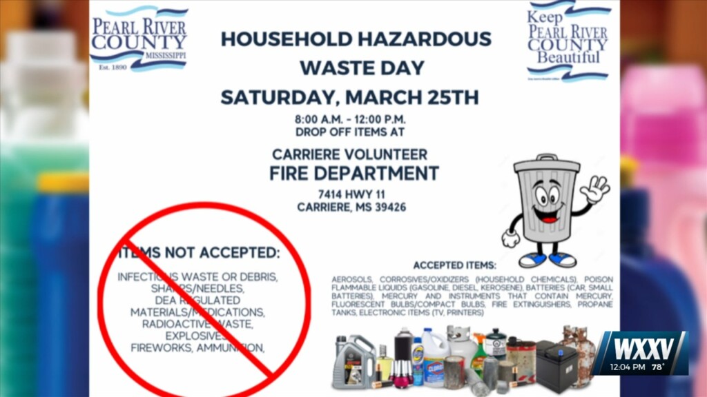 Household Hazardous Waste Day In Pearl River County