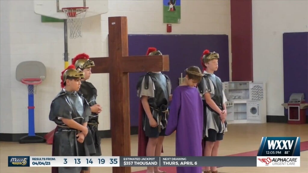 Students At St. Vincent De Paul Catholic School Reenact Stations Of The Cross