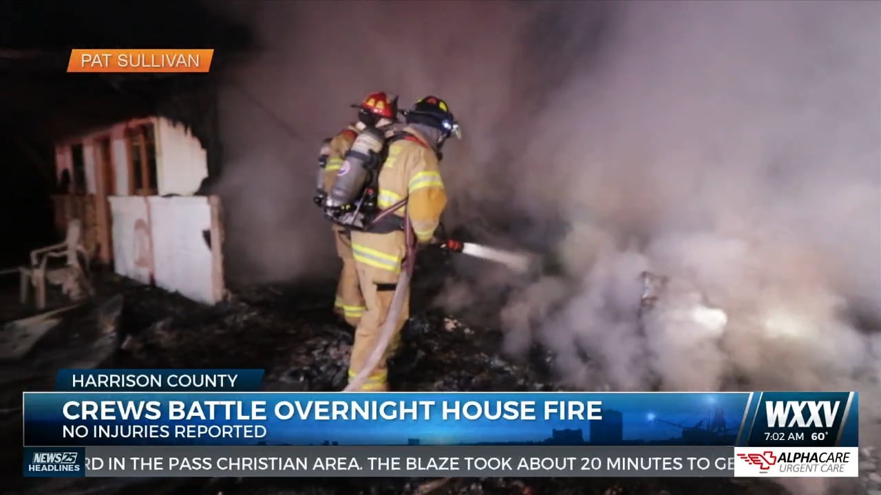 Harrison County Fire Rescue battles home fire Sunday night - WXXV News 25