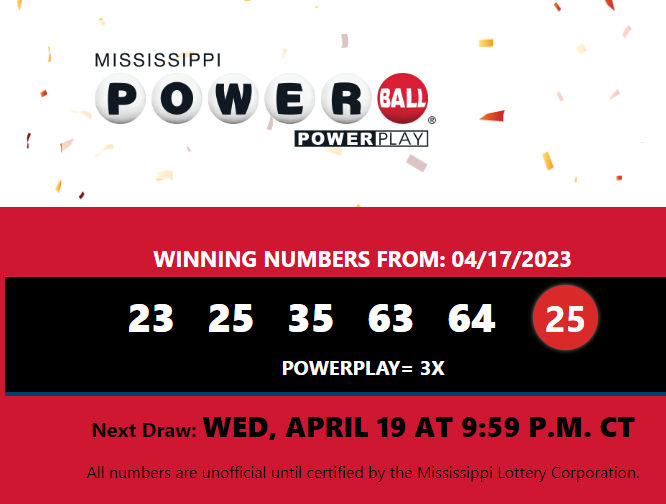 Powerball winning numbers for April 17th, 2023 WXXV News 25