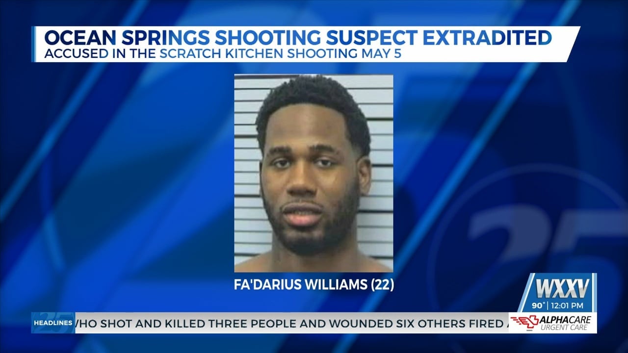 Ocean Springs shooting suspect extradited - WXXV News 25