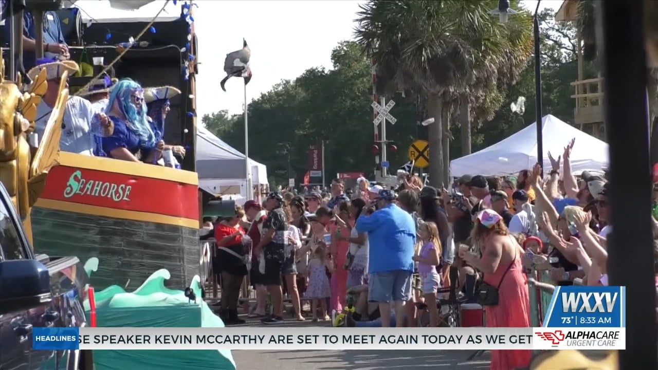 Mystic Krewe of Seahorse hosted Pirate Day in the Bay WXXV News 25