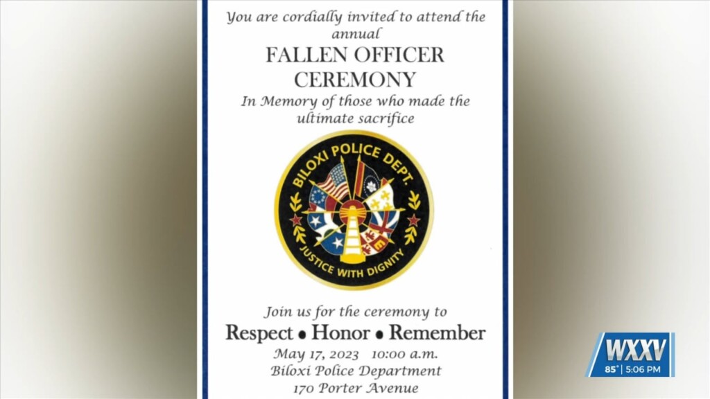 Biloxi Pd Hosting Fallen Officer Ceremony Wednesday