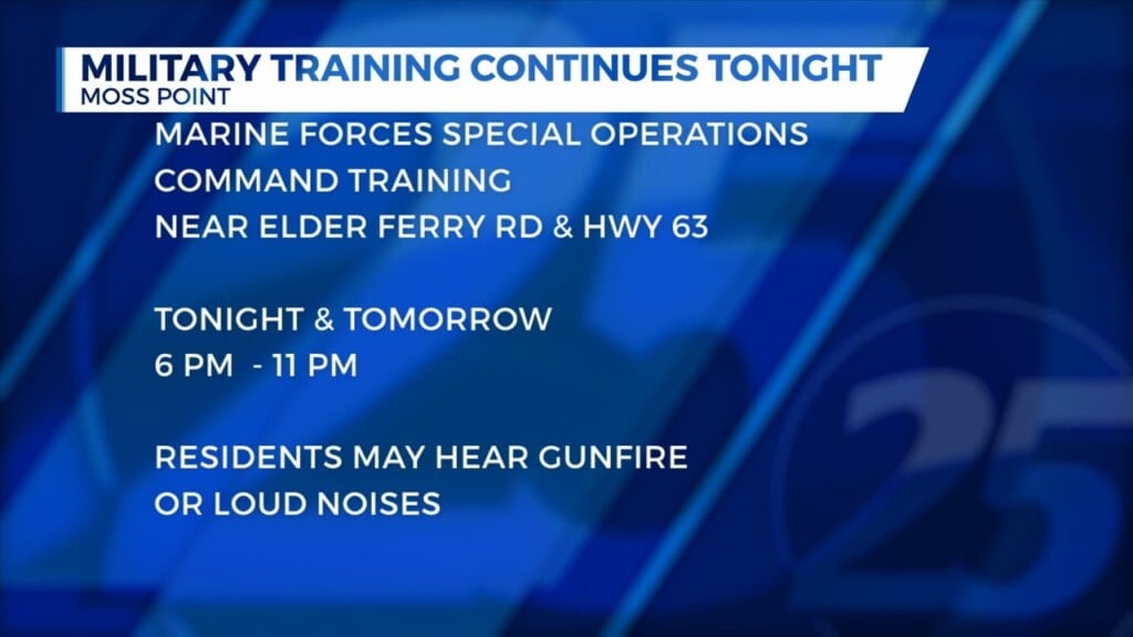Military Training Continues Tonight In Moss Point