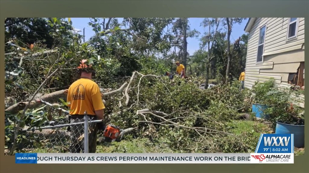 Volunteers Clean Up Tornado Debris In Moss Point