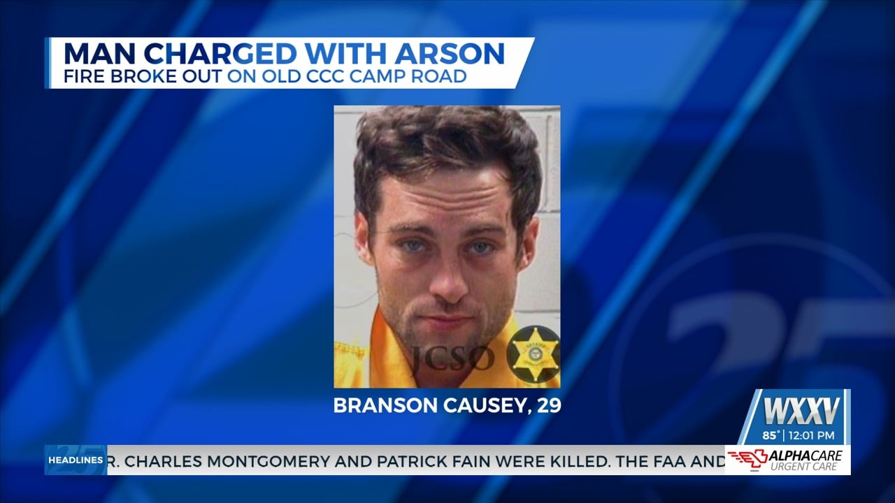 Man charged with arson after fire on Old CCC Camp Road - WXXV News 25