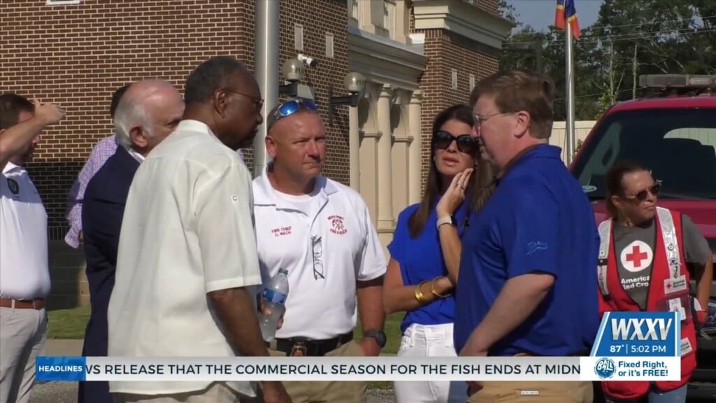 Governor Reeves Tours Storm Damage In Moss Point