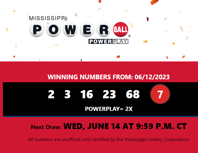 powerball numbers for last night