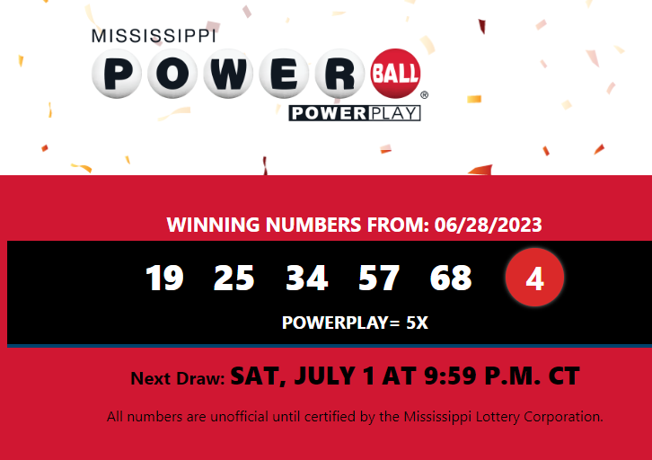 Powerball winning numbers for June 28th, 2023 WXXV News 25