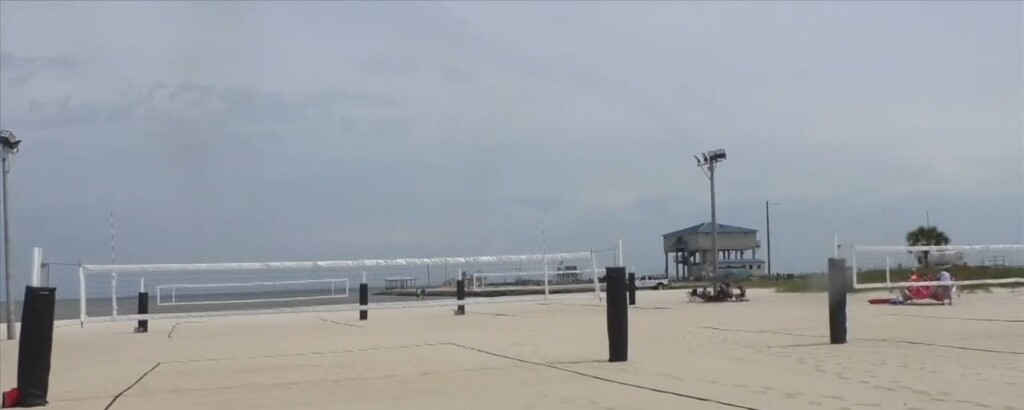 Ribbon Cutting For Beach Volleyball Courts In Long Beach