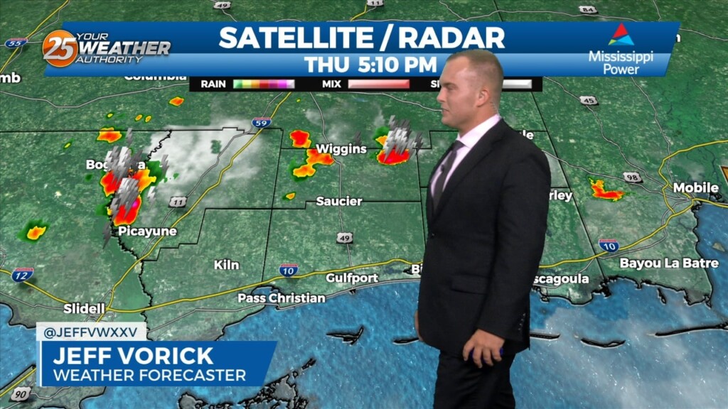 7/27 Jeff Vorick's "isolated Rain Early" Thursday Evening Forecast