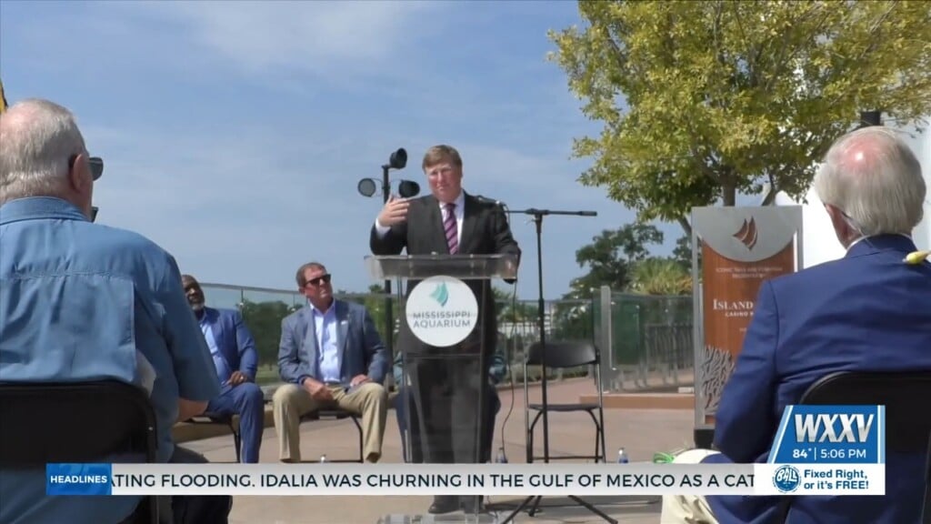 State And City Leaders Attend Hurricane Katrina Memorial In Gulfport