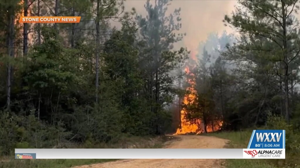 Large Woods Fire New Hope Road In Stone County