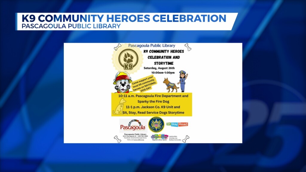 Pascagoula Public Library Holding K9 Community Heroes Celebration