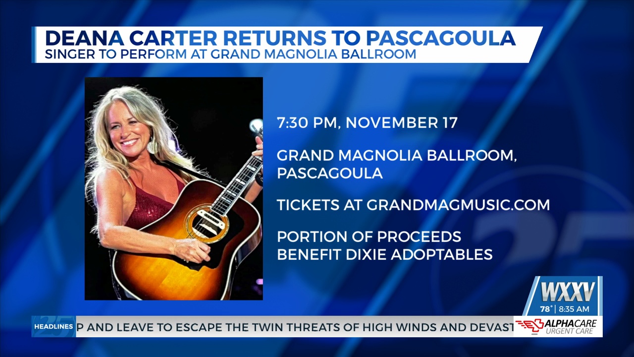 Country musician Deana Carter returns to Pascagoula - WXXV News 25